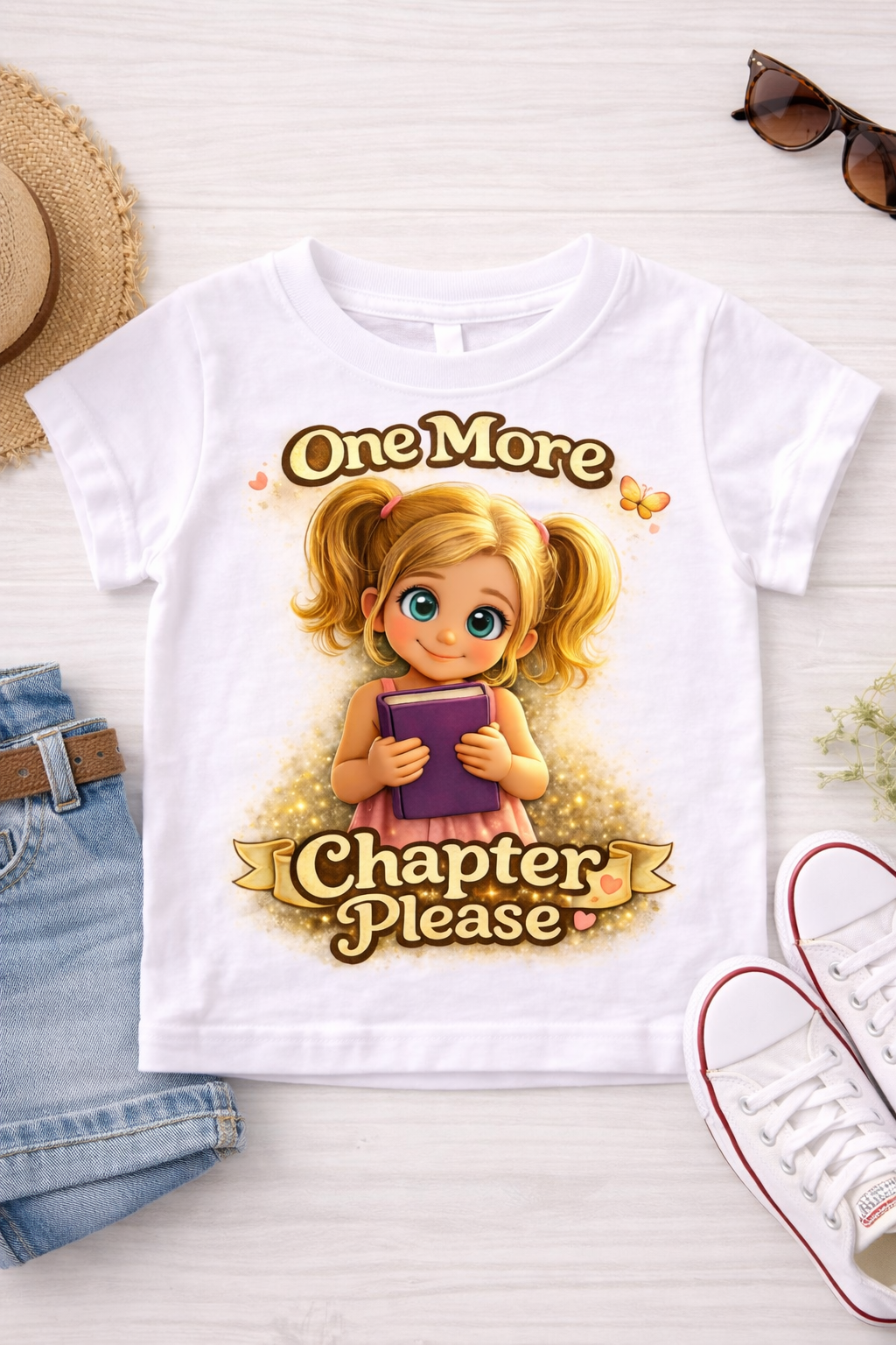 One More Chapter Please Kids T-Shirt - Image 3