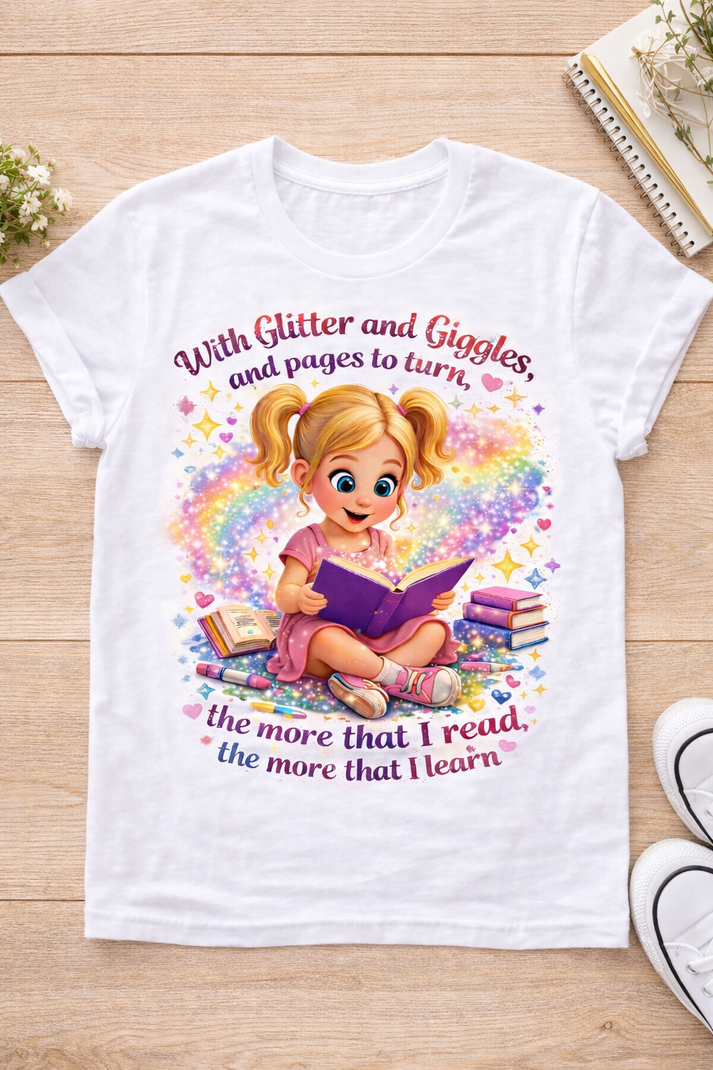 With Glitter and Giggles - Kids T-Shirt - Image 4